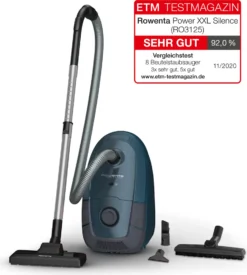 Rowenta 5 Rowenta Power XXL RO312, 450 W, Zylinder-Vakuum, Trocken, Staubbeutel, 4,5 L, Schaum, Hygienefilter